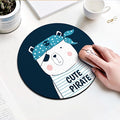 20cm Cartoon Animal Pattern Mouse Pad Round Mousepad Office Mice Pad Rubber Home Computer Anti-slip Table Mat Study Room PC