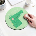 20cm Cartoon Animal Pattern Mouse Pad Round Mousepad Office Mice Pad Rubber Home Computer Anti-slip Table Mat Study Room PC