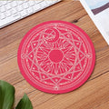 20cm Cartoon Animal Pattern Mouse Pad Round Mousepad Office Mice Pad Rubber Home Computer Anti-slip Table Mat Study Room PC