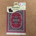 Nworld Persian Mini Woven Rug Mat Mousepad Carpet Pattern Cup Mouse Pad with Fring Retro Style Home Office Table Decor Craft