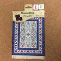 Nworld Persian Mini Woven Rug Mat Mousepad Carpet Pattern Cup Mouse Pad with Fring Retro Style Home Office Table Decor Craft