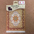 Nworld Persian Mini Woven Rug Mat Mousepad Carpet Pattern Cup Mouse Pad with Fring Retro Style Home Office Table Decor Craft