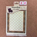 Nworld Persian Mini Woven Rug Mat Mousepad Carpet Pattern Cup Mouse Pad with Fring Retro Style Home Office Table Decor Craft