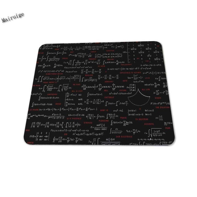 Mathematical Formula Rectangle 180X220X2MM 250X290X2MM No Computer Mouse Pad Edge Overlock Rug