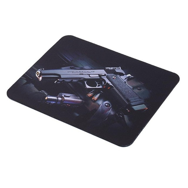 Guns Pattern Anti-Slip Laptop Computer PC Mice Gaming Mouse Pad Mat Mousepad For Optical Laser Mouse 22cm*18cm drop ship